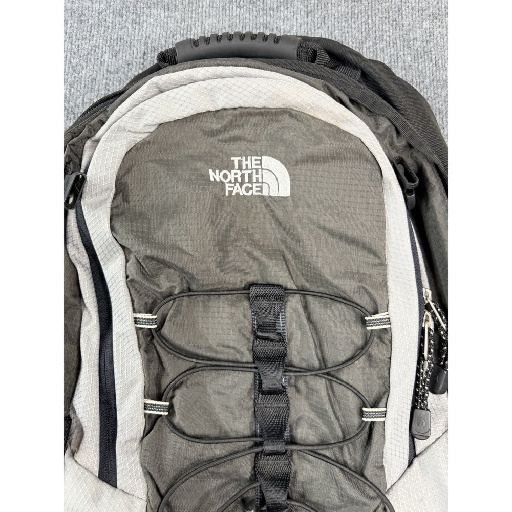 The North Face 65L Hiking Backpack Gray Black Camping Travel Bag